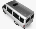 GAZ 3221 Gazelle Passenger Van 2000 3D-Modell Draufsicht