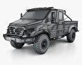 GAZ Vepr NEXT Cabine Dupla Pickup Truck 2017 Modelo 3d wire render