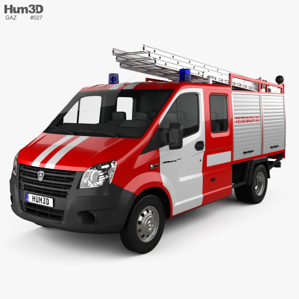 GAZ Gazelle Next Camion de Pompiers 2017 Modèle 3D