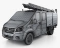 GAZ Gazelle Next Fire Truck 2022 3d model wire render