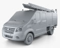 GAZ Gazelle Next Fire Truck 2022 3d model clay render