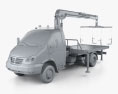 GAZ Gazelle Valday Camion Remorquage 2022 Modèle 3d clay render