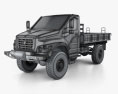 GAZ Sadko Next Flatbed Truck 2023 3d model wire render