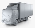 GAZ Valdai NEXT Box Truck 2022 3d model clay render