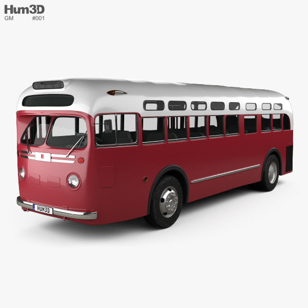 GM Old Look Transit Bus 1953 Modelo 3d