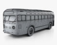 GM Old Look Transit Bus 1953 3d model wire render