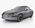 GM EV1 1999 Modelo 3D wire render
