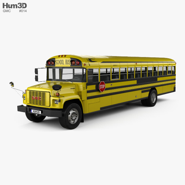 GMC B-Series School Bus 2000 3D model