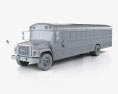 GMC B-Series School Bus 2000 3d model clay render
