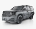 GMC Yukon 2017 3D 모델  wire render