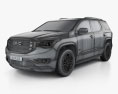 GMC Acadia 2020 3D-Modell wire render