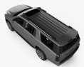 GMC Yukon XL с детальным интерьером 2017 3D модель top view