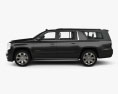GMC Yukon XL Denali with HQ interior and engine 2017 3d model side view