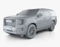 GMC Yukon Denali 2024 3D-Modell clay render