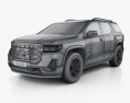 GMC Acadia AT4 2022 3d model wire render