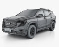 GMC Terrain AT4 2024 3Dモデル wire render