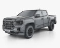 GMC Canyon Crew Cab AT4 2022 3Dモデル wire render
