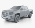 GMC Canyon Crew Cab AT4 2022 3D模型 clay render
