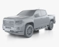 GMC Canyon Crew Cab Denali 2022 3D 모델  clay render
