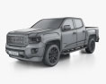 GMC Canyon Crew Cab Denali 2020 3D-Modell wire render