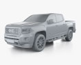 GMC Canyon Crew Cab Denali 2020 3d model clay render