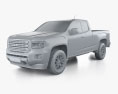 GMC Canyon Extended Cab All Terrain 2020 3d model clay render