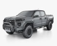 GMC Canyon Crew Cab AT4X 2024 3D模型 wire render