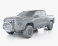 GMC Canyon Crew Cab AT4X 2024 3d model clay render