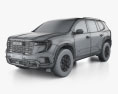 GMC Acadia AT4 2024 3D 모델  wire render