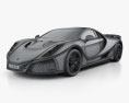 GTA Spano 2016 3D-Modell wire render