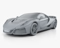 GTA Spano 2016 3D-Modell clay render