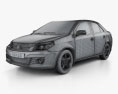 Geely GC6 2017 3D-Modell wire render
