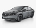 Geely GC9 2018 3D-Modell wire render