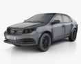Geely GC7 Vision 2018 3d model wire render