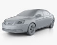 Geely Emgrand EC7 2014 3D-Modell clay render