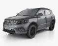 Geely Vision X6 2019 3D-Modell wire render