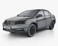 Geely Emgrand EV 2019 3D-Modell wire render