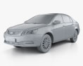 Geely Emgrand EV 2019 3D-Modell clay render