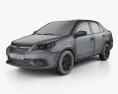 Geely Jingang 2019 3D 모델  wire render
