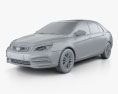 Geely Emgrand EC7 2021 3Dモデル clay render