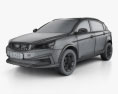 Geely Vision S1 2021 3Dモデル wire render
