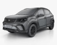 Geely Vision X3 2021 3Dモデル wire render
