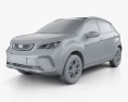 Geely Vision X3 2021 3D-Modell clay render