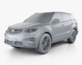 Geely Emgrand Boyue 2021 3D-Modell clay render