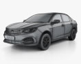 Geely Vision 2021 3d model wire render