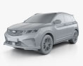 Geely Binyue Sport 2022 3D-Modell clay render