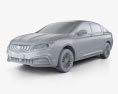 Geely Borui GE 2021 3D-Modell clay render