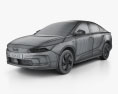 Geely Geometry A 2022 3Dモデル wire render