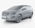 Geely Jiaji 2022 3D-Modell clay render