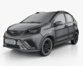 Geely Vision X1 2021 3Dモデル wire render